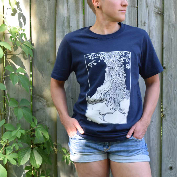Organic Cotton Dryad T-shirt by Rare Breed Organic Apparel.  Ethically manufactured T-shirts, made in North America for nature lovers!